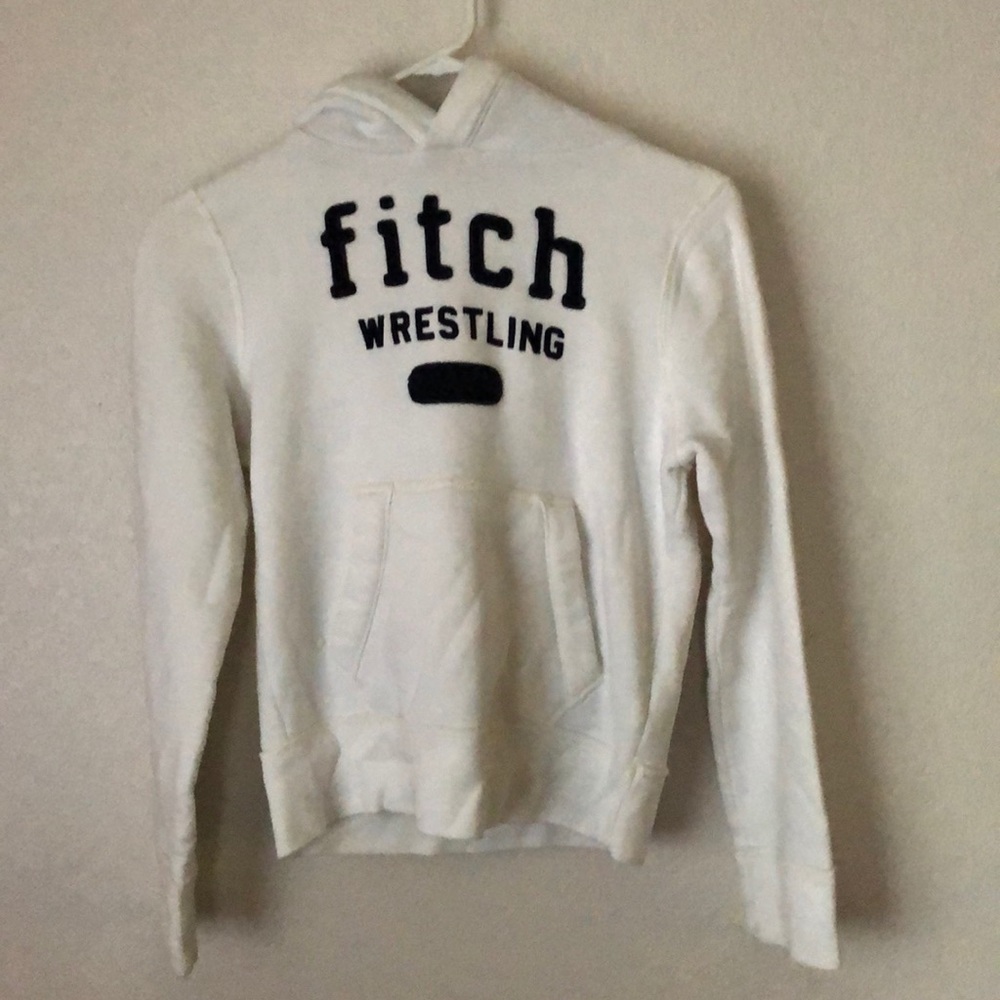 Boys Abercrombie White Hoodie